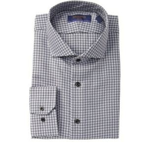 Brolleto Textured Houndstooth Trim Fit